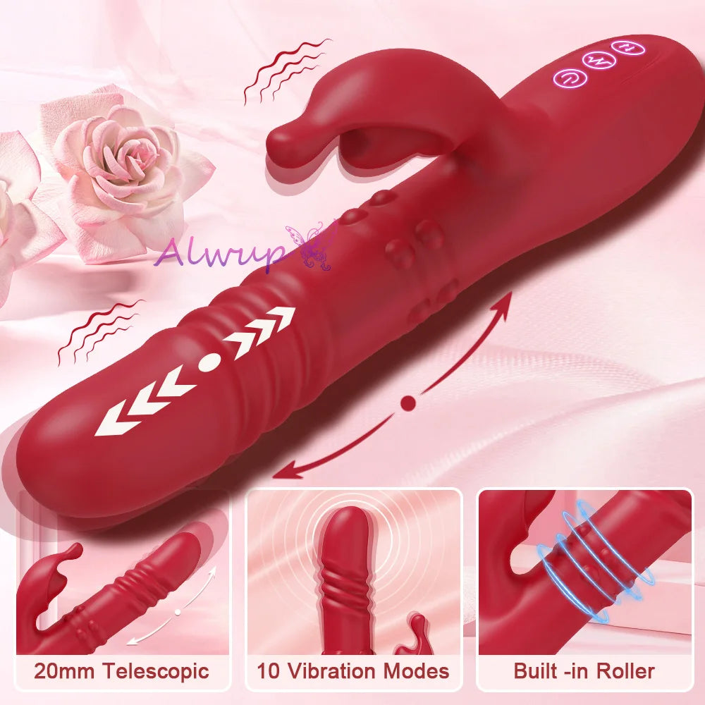 Multifunction Silicon Rabbit Vibrator Waterproof