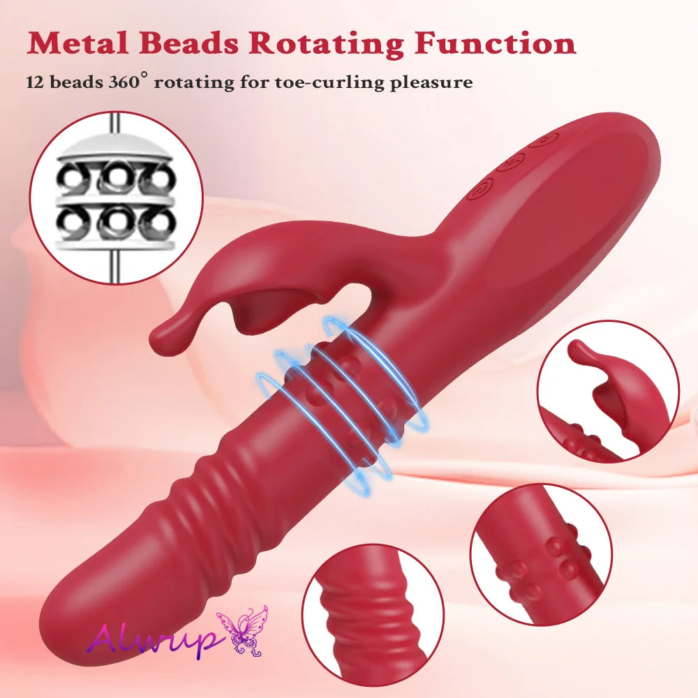 Multifunction Silicon Rabbit Vibrator Waterproof