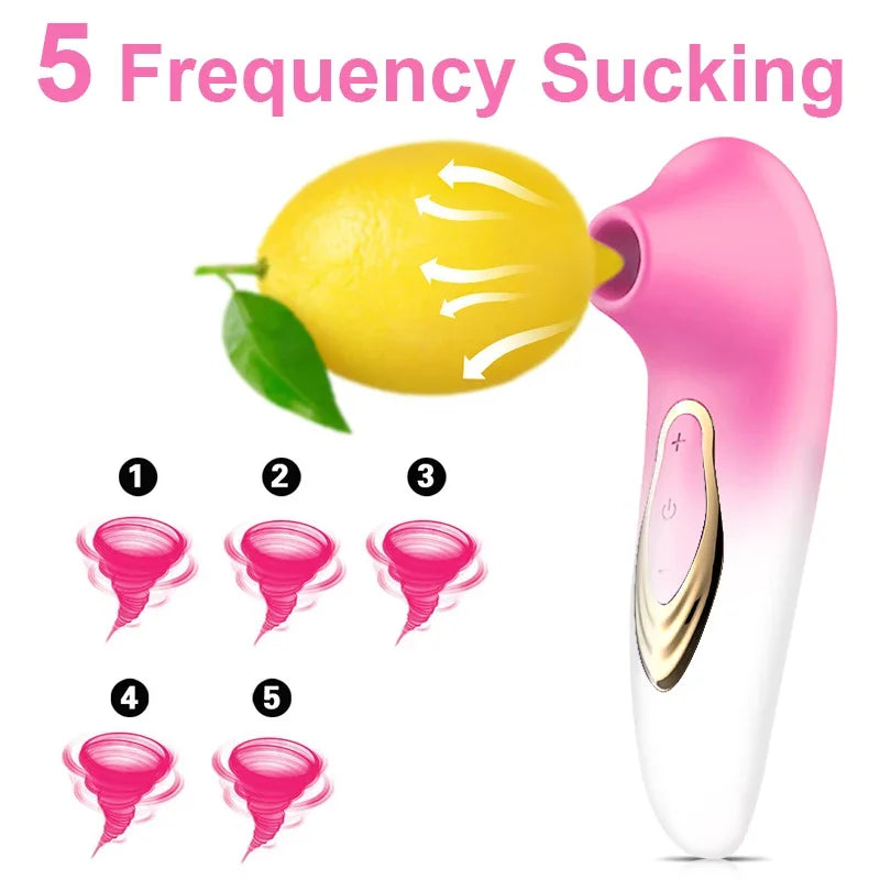 Powerful Clit and Nipple Suction Vibrator Waterproof