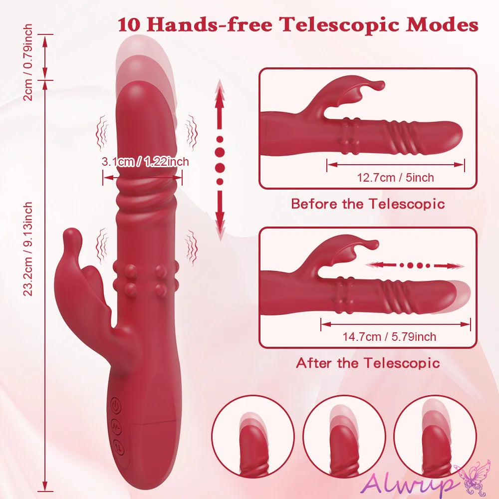 Multifunction Silicon Rabbit Vibrator Waterproof