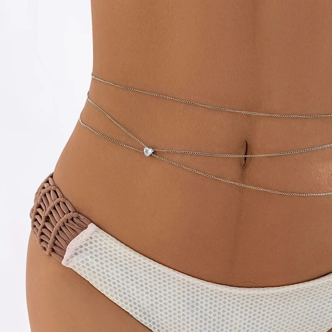 New Yorker - Multilayer Rhinestone Belly Belt Waist Chain