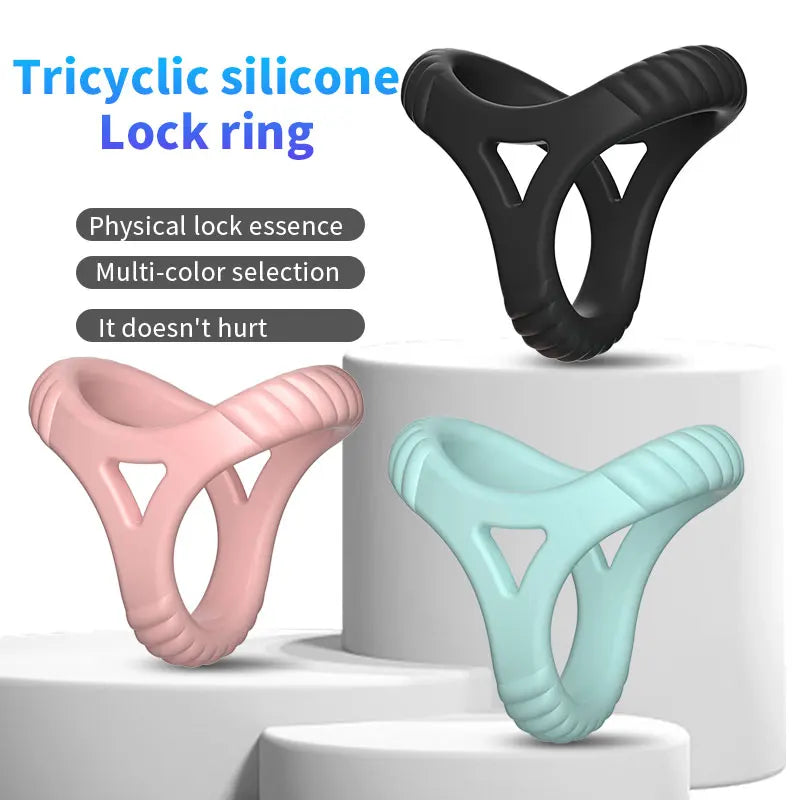 Triangle Penis Ring Cock Ring Male Chasity Cage Scrotum Bondage Ball Stretcher Delayed Ejaculation Sex Toy for Men Bdsm Sex Shop