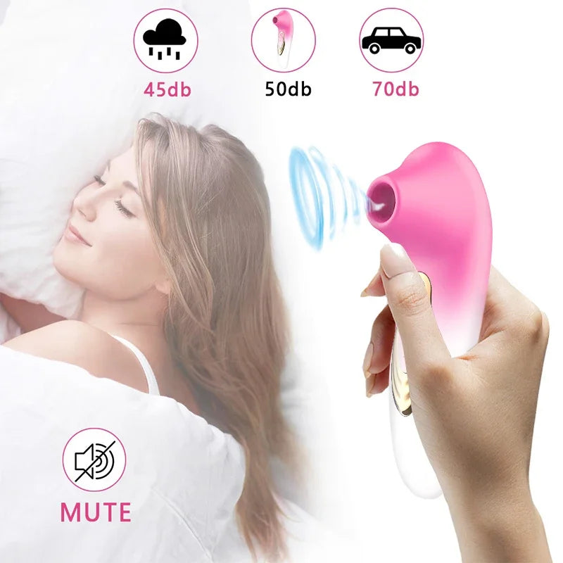 Powerful Clit and Nipple Suction Vibrator Waterproof