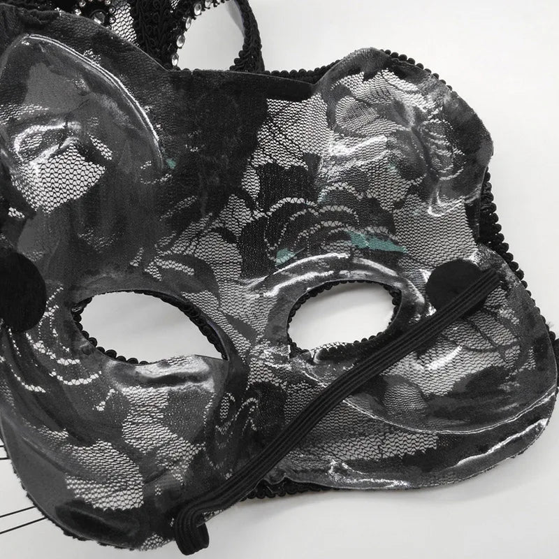 Halloween Cosplay Fox Mask Lace Sexy Eye Mask Animal Mask Half Face Erotic Lace Cat Mask Women Sexy Toys For Couple Eyes mask