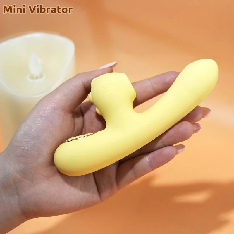 Silicon Rabbit Dildo with Suction Function Waterproof