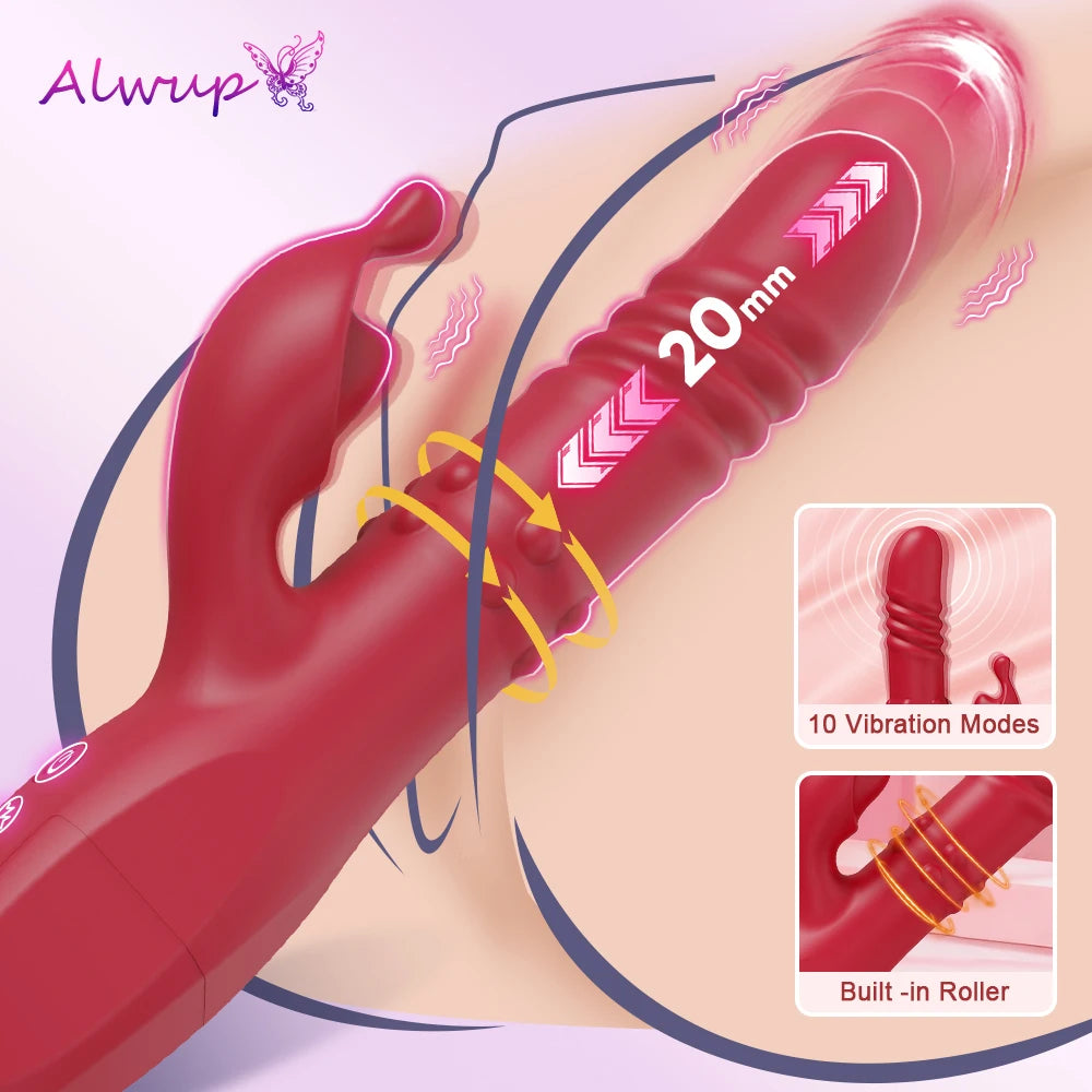 Multifunction Silicon Rabbit Vibrator Waterproof