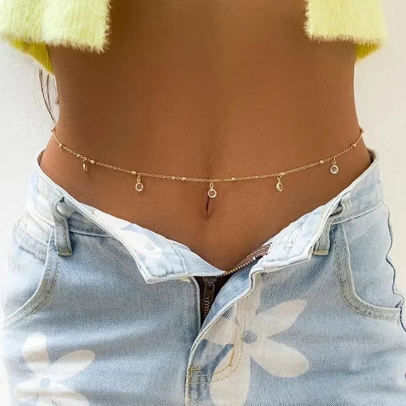 Double Layer Beads Waist Belly Chain