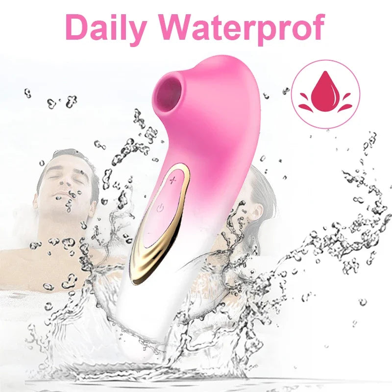 Powerful Clit and Nipple Suction Vibrator Waterproof