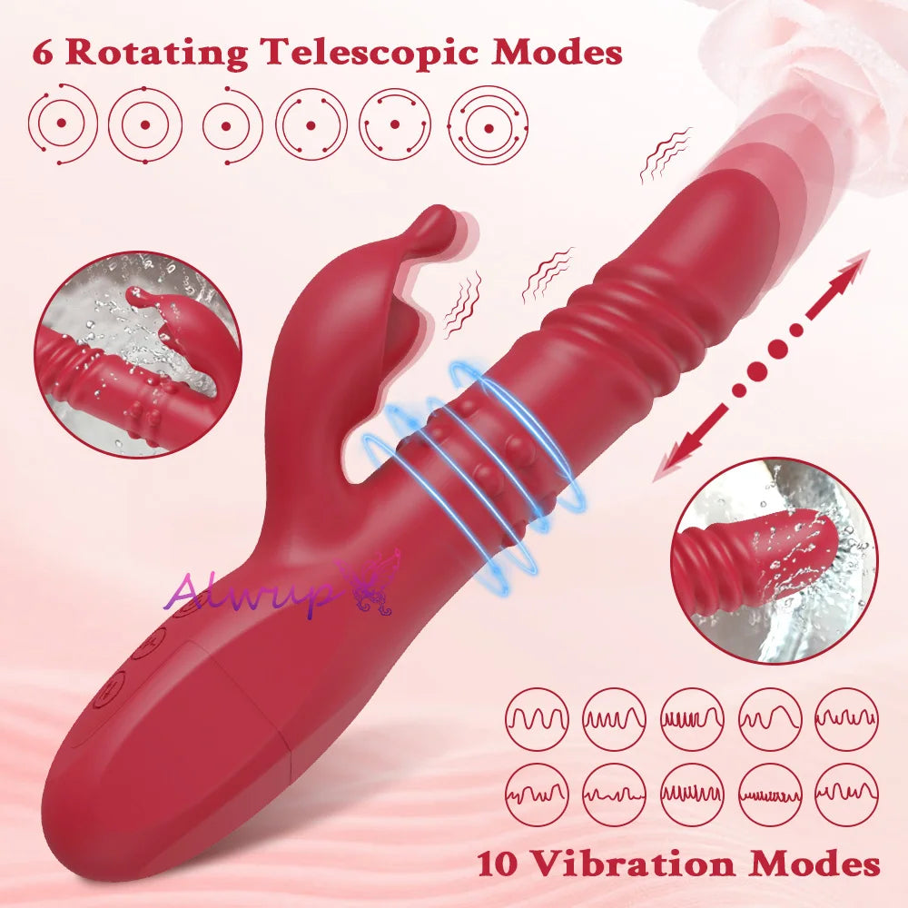 Multifunction Silicon Rabbit Vibrator Waterproof